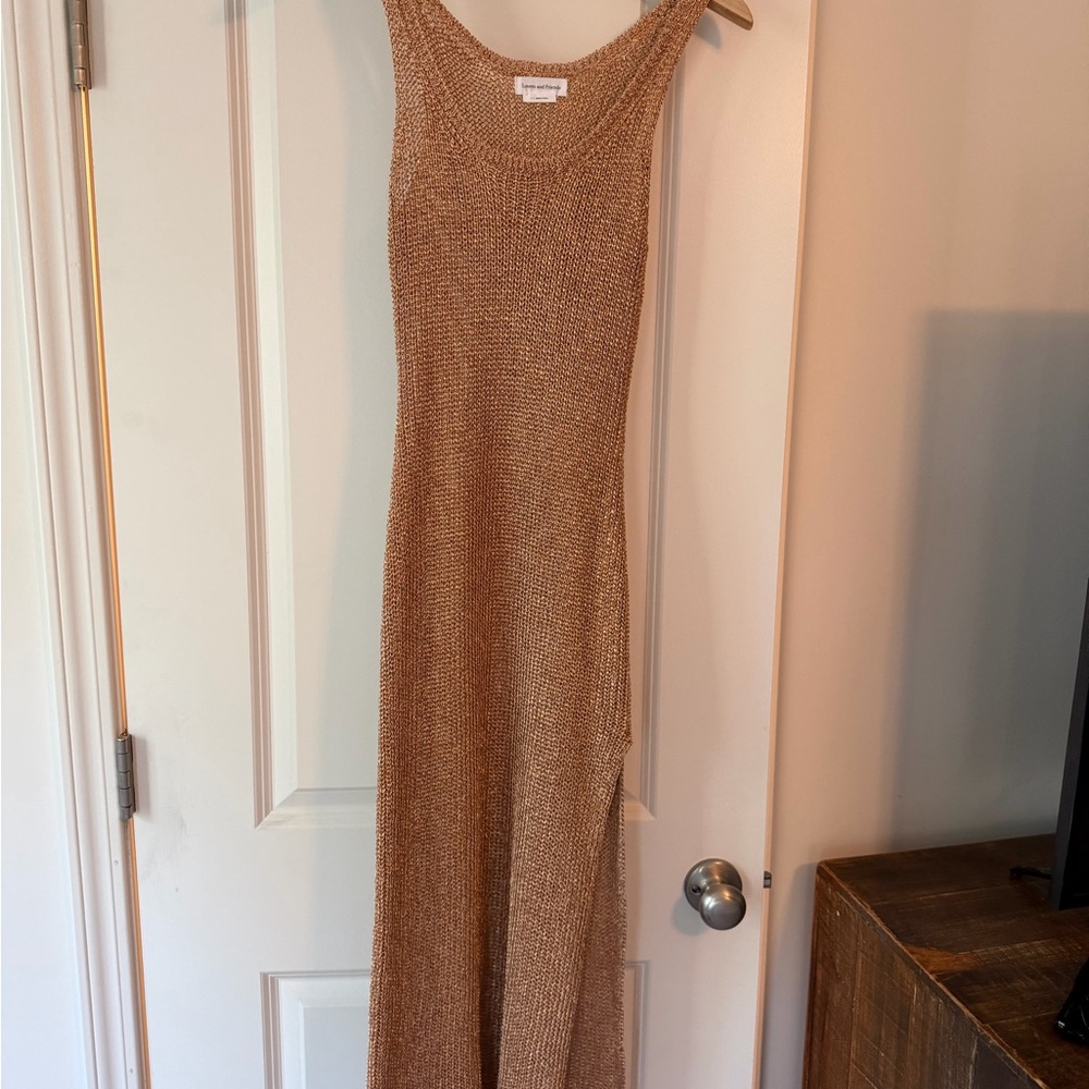 Lovers + Friends Gold Swim Coverup